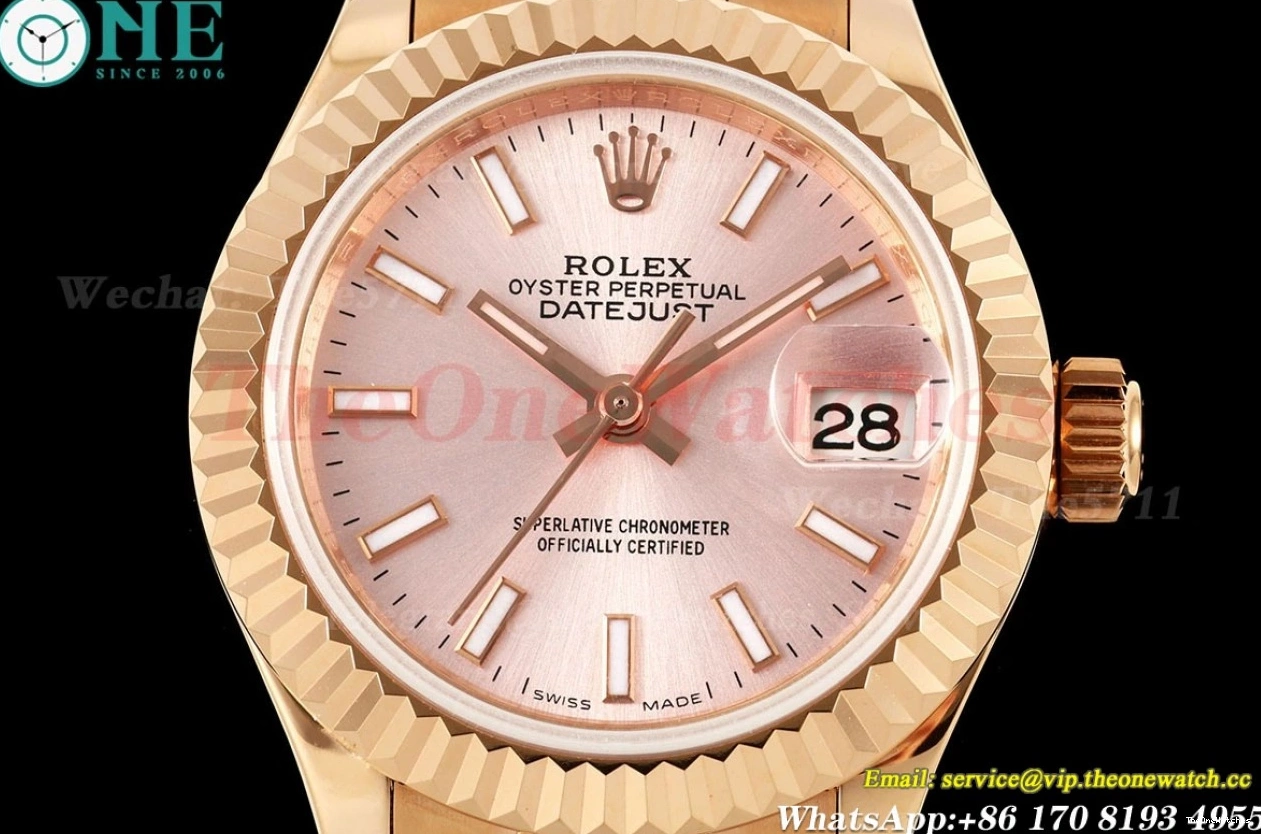 A2671 Pink Pres YG Datejust GMF 279175 28mm Stk YG 1228